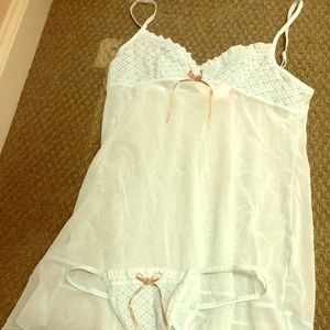 NWT Victoria secret slip/ thong- something blue!
